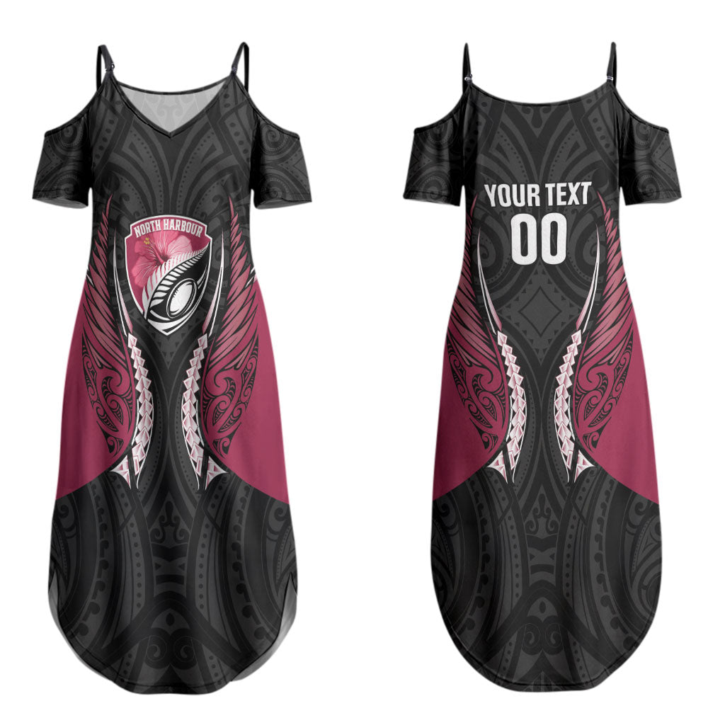 North Harbour 2026 Rugby Custom Couples Matching Summer Maxi Dress and Hawaiian Shirt NZ Maori Silver Fern LT14