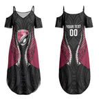 North Harbour 2026 Rugby Custom Couples Matching Summer Maxi Dress and Long Sleeve Button Shirt NZ Maori Silver Fern LT14