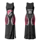 North Harbour 2026 Rugby Custom Couples Matching Tank Maxi Dress and Long Sleeve Button Shirt NZ Maori Silver Fern LT14