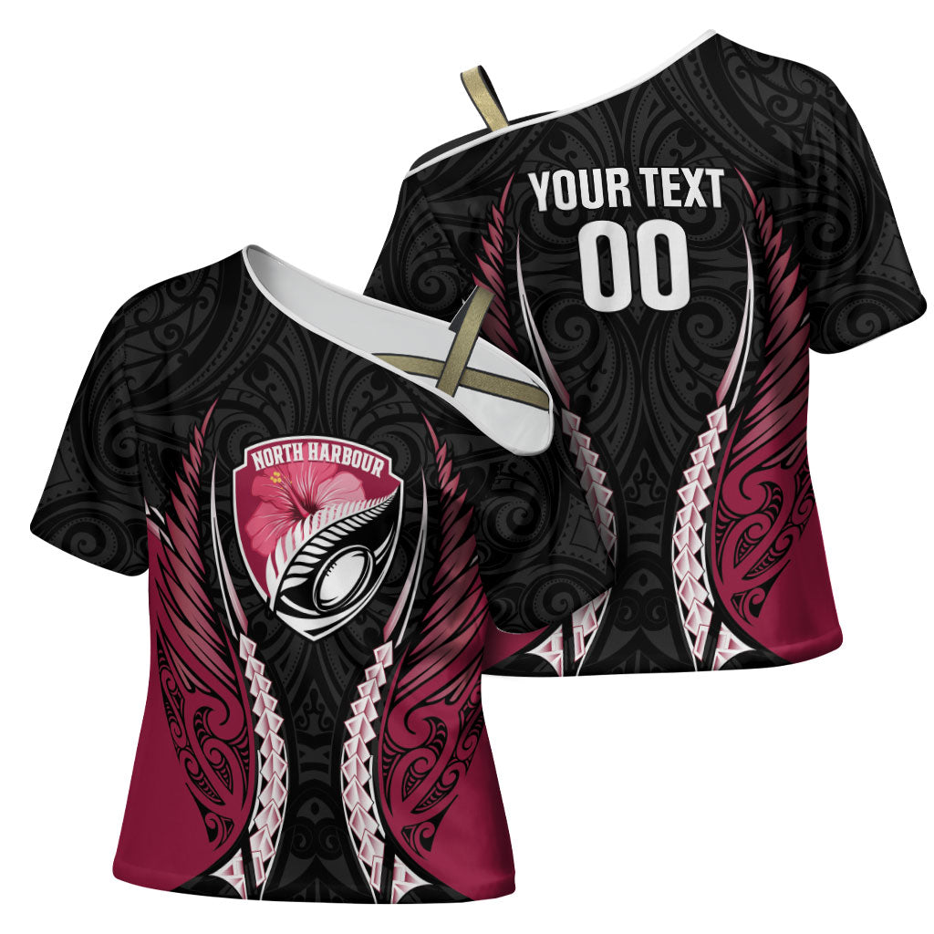 North Harbour 2026 Rugby Custom Cross Shoulder Shirt NZ Maori Silver Fern