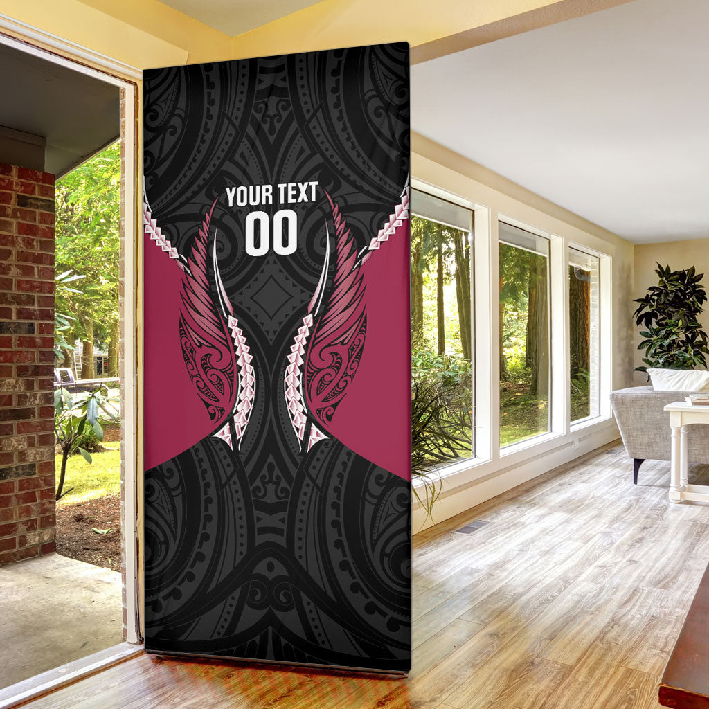 North Harbour 2026 Rugby Custom Door Cover NZ Maori Silver Fern