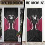 North Harbour 2026 Rugby Custom Door Cover NZ Maori Silver Fern