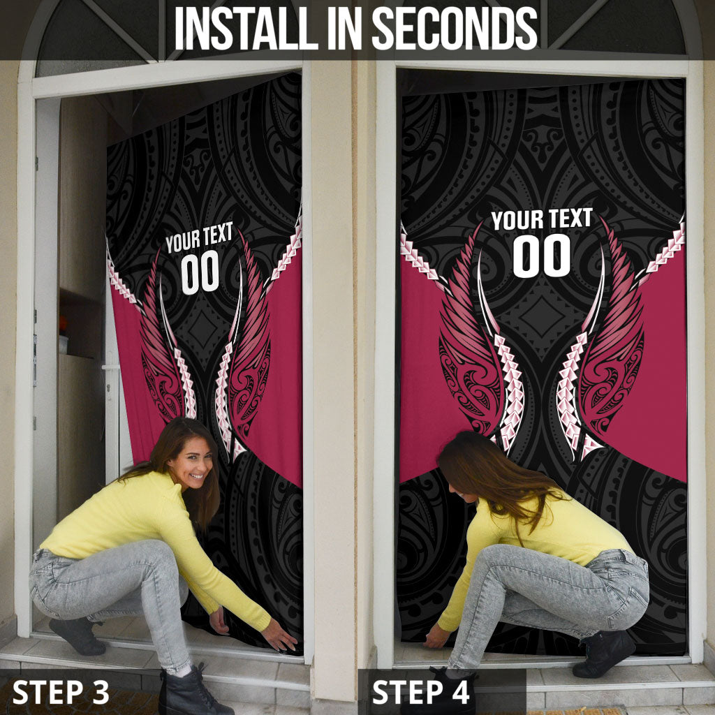 North Harbour 2026 Rugby Custom Door Cover NZ Maori Silver Fern