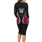 North Harbour 2026 Rugby Custom Family Matching Long Sleeve Bodycon Dress and Hawaiian Shirt NZ Maori Silver Fern