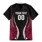 North Harbour 2026 Rugby Custom Family Matching Off Shoulder Short Dress and Hawaiian Shirt NZ Maori Silver Fern