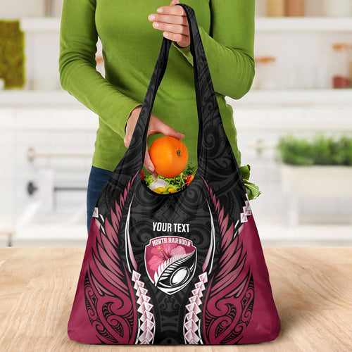 North Harbour 2026 Rugby Custom Grocery Bag NZ Maori Silver Fern