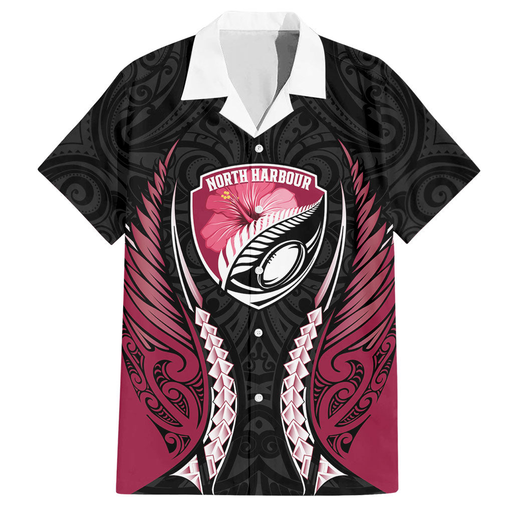 North Harbour 2026 Rugby Custom Hawaiian Shirt NZ Maori Silver Fern