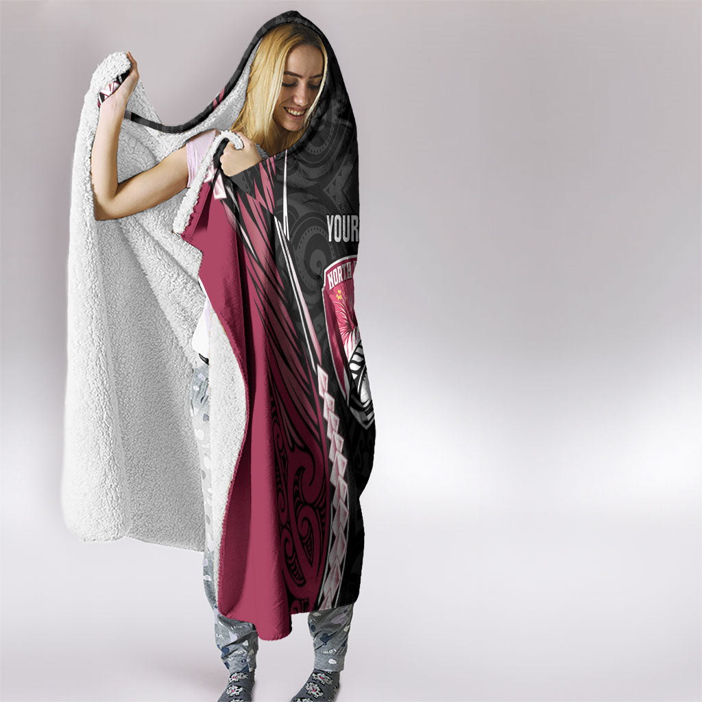 North Harbour 2026 Rugby Custom Hooded Blanket NZ Maori Silver Fern