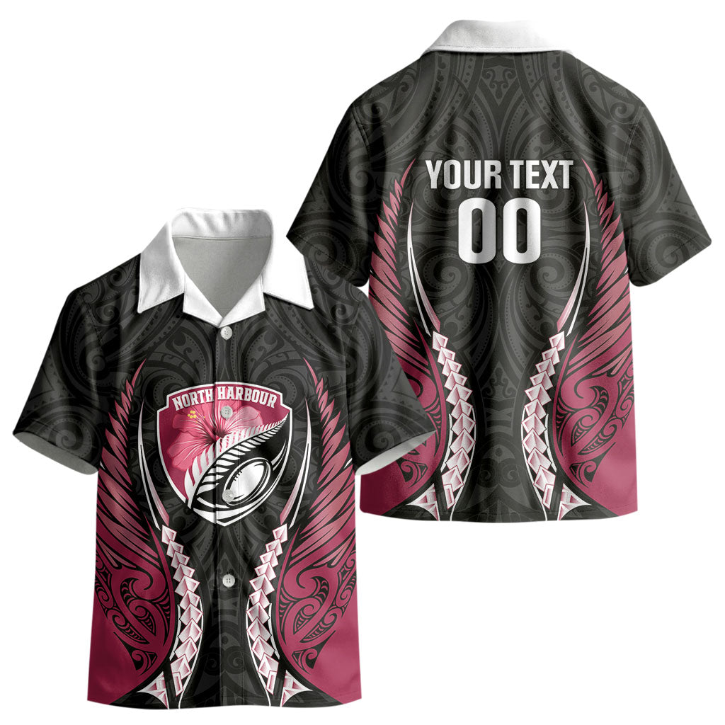 North Harbour 2026 Rugby Custom Kid Hawaiian Shirt NZ Maori Silver Fern LT14