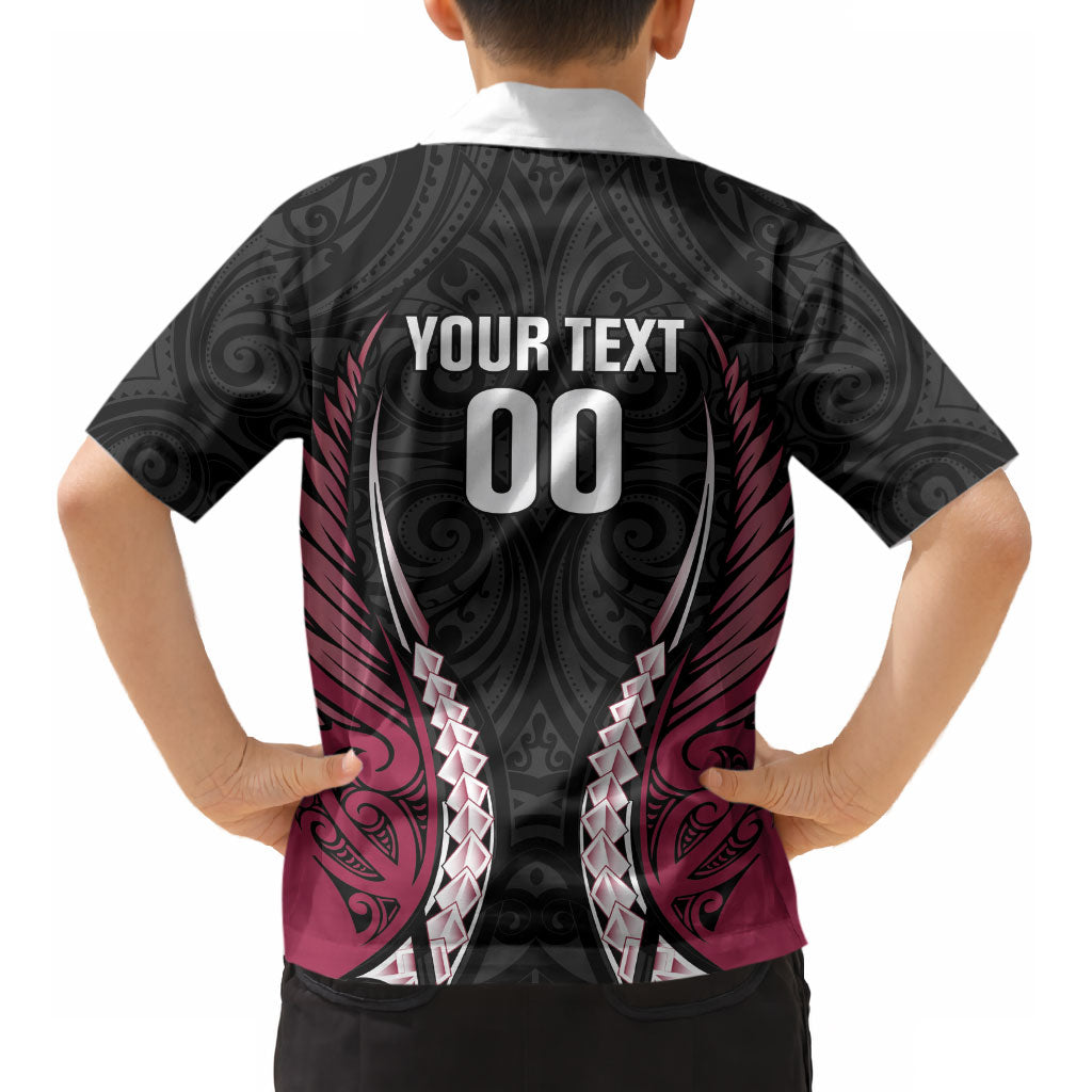 North Harbour 2026 Rugby Custom Kid Hawaiian Shirt NZ Maori Silver Fern LT14