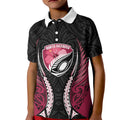 North Harbour 2026 Rugby Custom Kid Polo Shirt NZ Maori Silver Fern