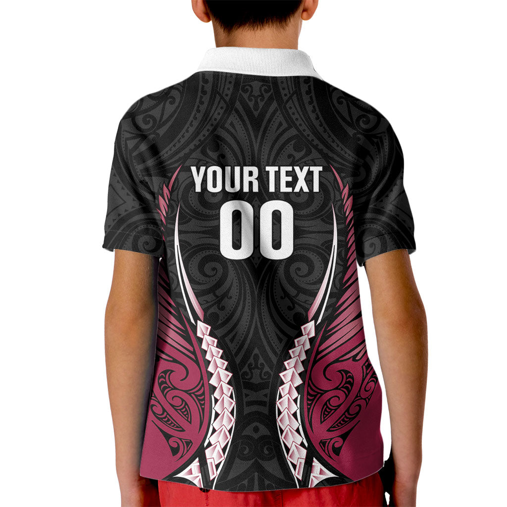 North Harbour 2026 Rugby Custom Kid Polo Shirt NZ Maori Silver Fern