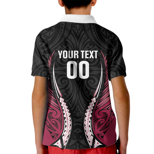 North Harbour 2026 Rugby Custom Kid Polo Shirt NZ Maori Silver Fern