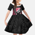 North Harbour 2026 Rugby Custom Kid Short Sleeve Dress NZ Maori Silver Fern
