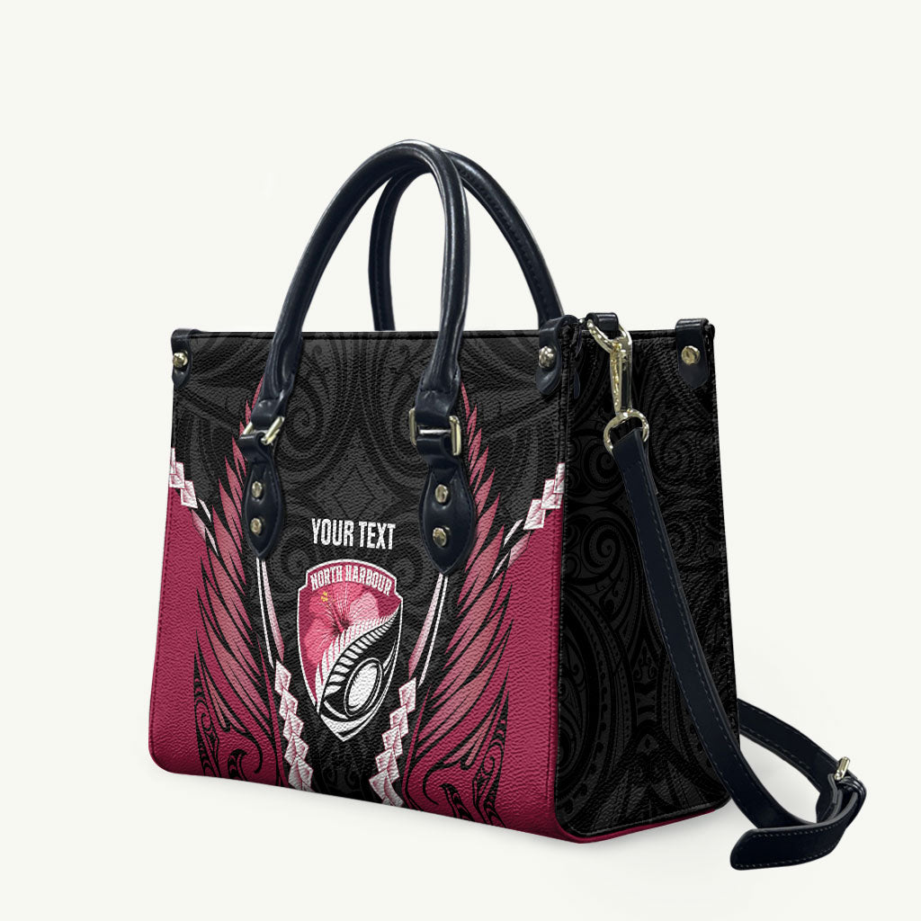 North Harbour 2026 Rugby Custom Leather Bag NZ Maori Silver Fern