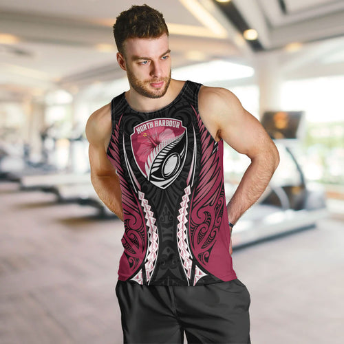 North Harbour 2026 Rugby Custom Men Tank Top NZ Maori Silver Fern