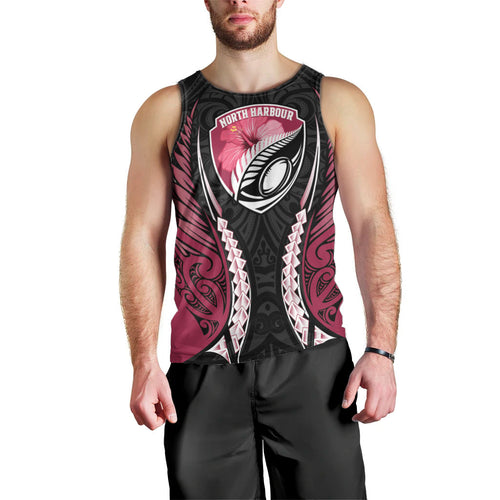 North Harbour 2026 Rugby Custom Men Tank Top NZ Maori Silver Fern