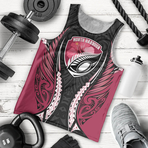 North Harbour 2026 Rugby Custom Men Tank Top NZ Maori Silver Fern