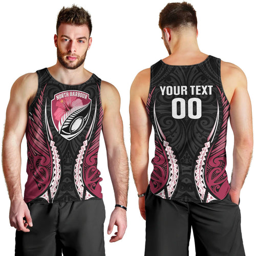 North Harbour 2026 Rugby Custom Men Tank Top NZ Maori Silver Fern