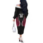 North Harbour 2026 Rugby Custom Off The Shoulder Long Sleeve Dress NZ Maori Silver Fern