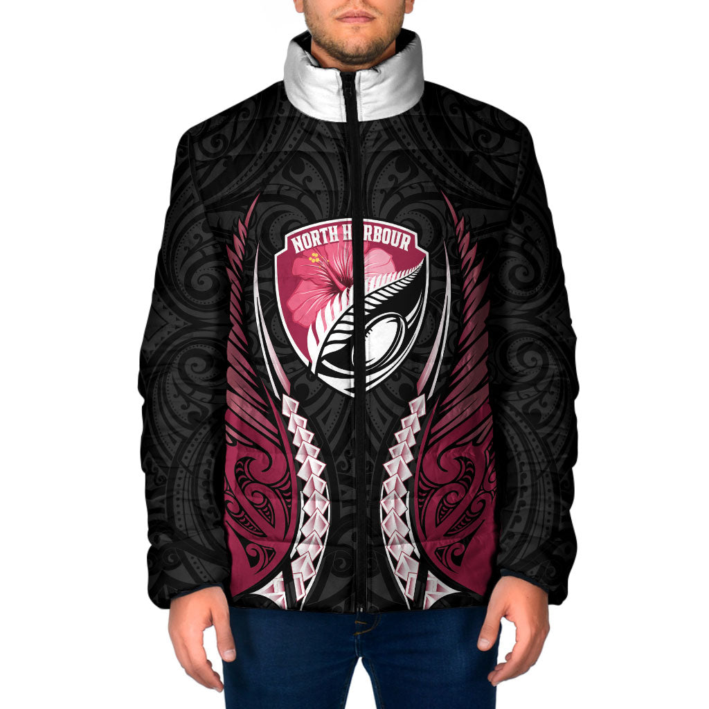 North Harbour 2026 Rugby Custom Padded Jacket NZ Maori Silver Fern