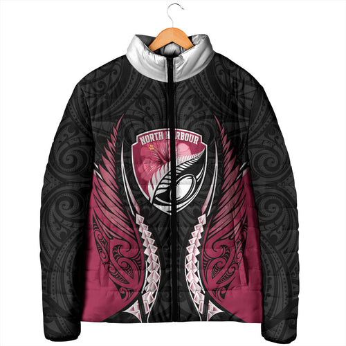 North Harbour 2026 Rugby Custom Padded Jacket NZ Maori Silver Fern