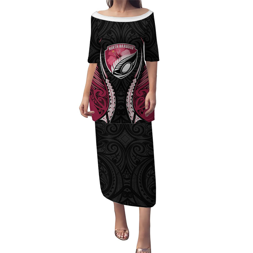 North Harbour 2026 Rugby Custom Puletasi NZ Maori Silver Fern