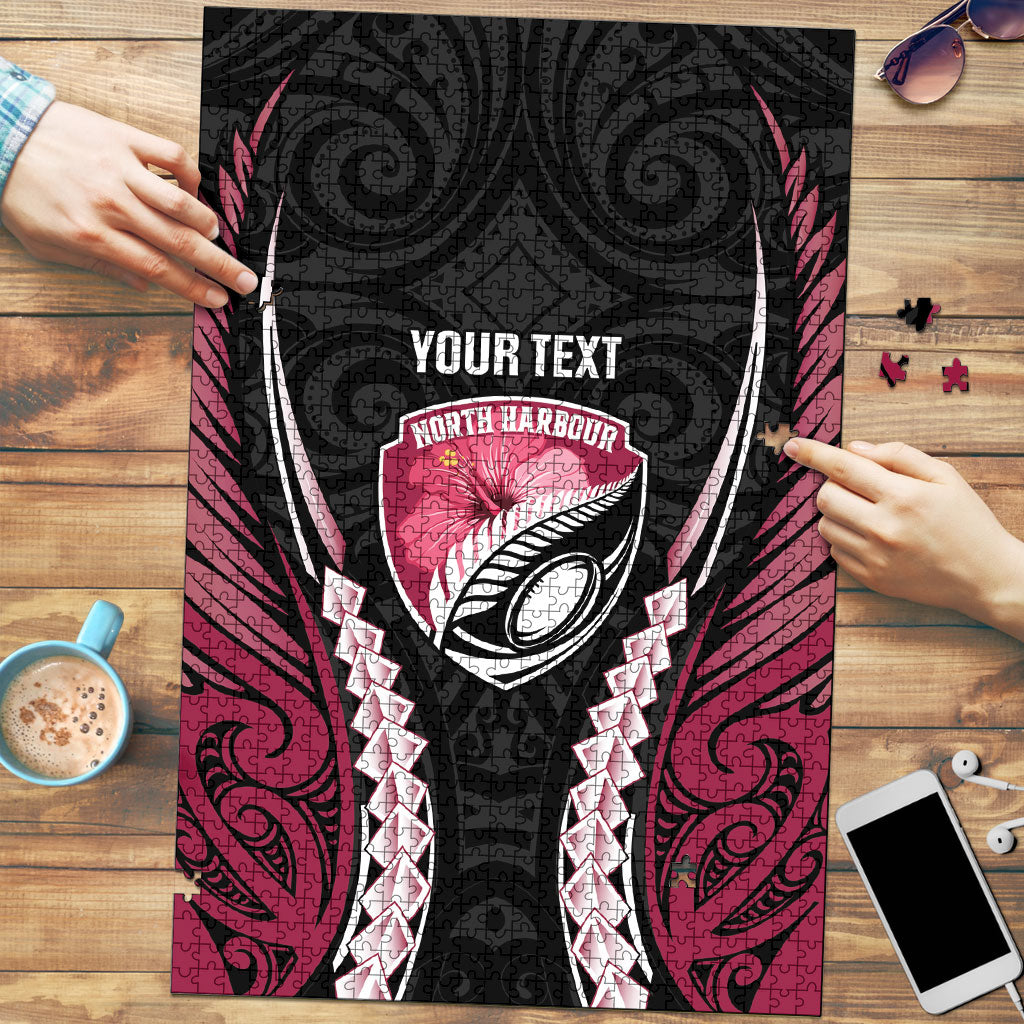 North Harbour 2026 Rugby Custom Puzzle NZ Maori Silver Fern