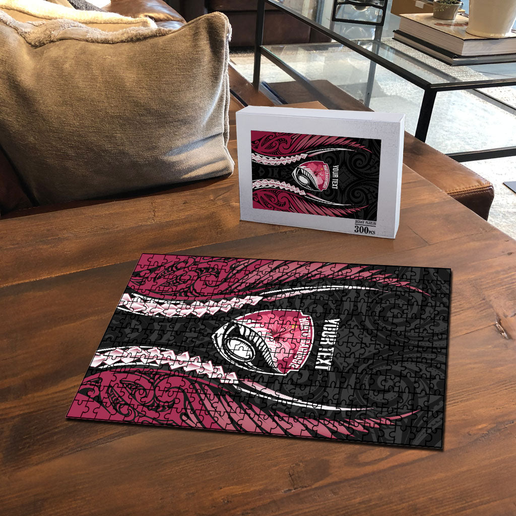 North Harbour 2026 Rugby Custom Puzzle NZ Maori Silver Fern