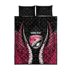 North Harbour 2026 Rugby Custom Quilt Bed Set NZ Maori Silver Fern