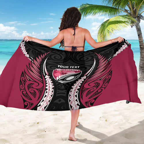 North Harbour 2026 Rugby Custom Sarong NZ Maori Silver Fern