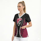 North Harbour 2026 Rugby Custom Scrub Top NZ Maori Silver Fern