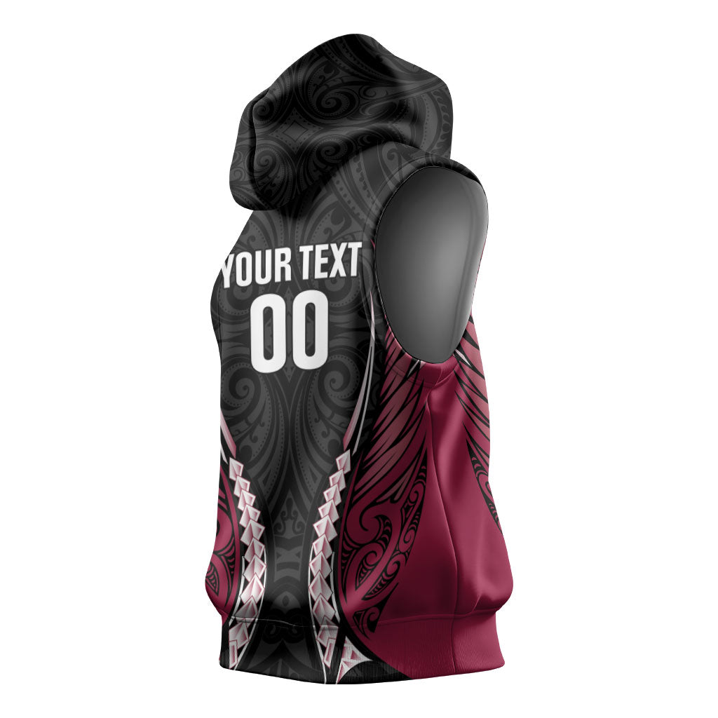 North Harbour 2026 Rugby Custom Sleeveless Hoodie NZ Maori Silver Fern