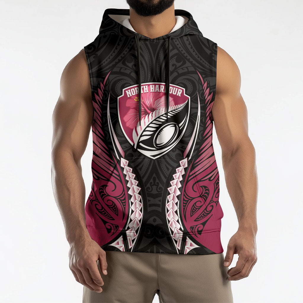 North Harbour 2026 Rugby Custom Sleeveless Hoodie NZ Maori Silver Fern