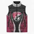 North Harbour 2026 Rugby Custom Sleeveless Puffer Jacket NZ Maori Silver Fern