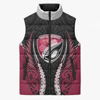 North Harbour 2026 Rugby Custom Sleeveless Puffer Jacket NZ Maori Silver Fern