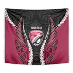North Harbour 2026 Rugby Custom Tapestry NZ Maori Silver Fern