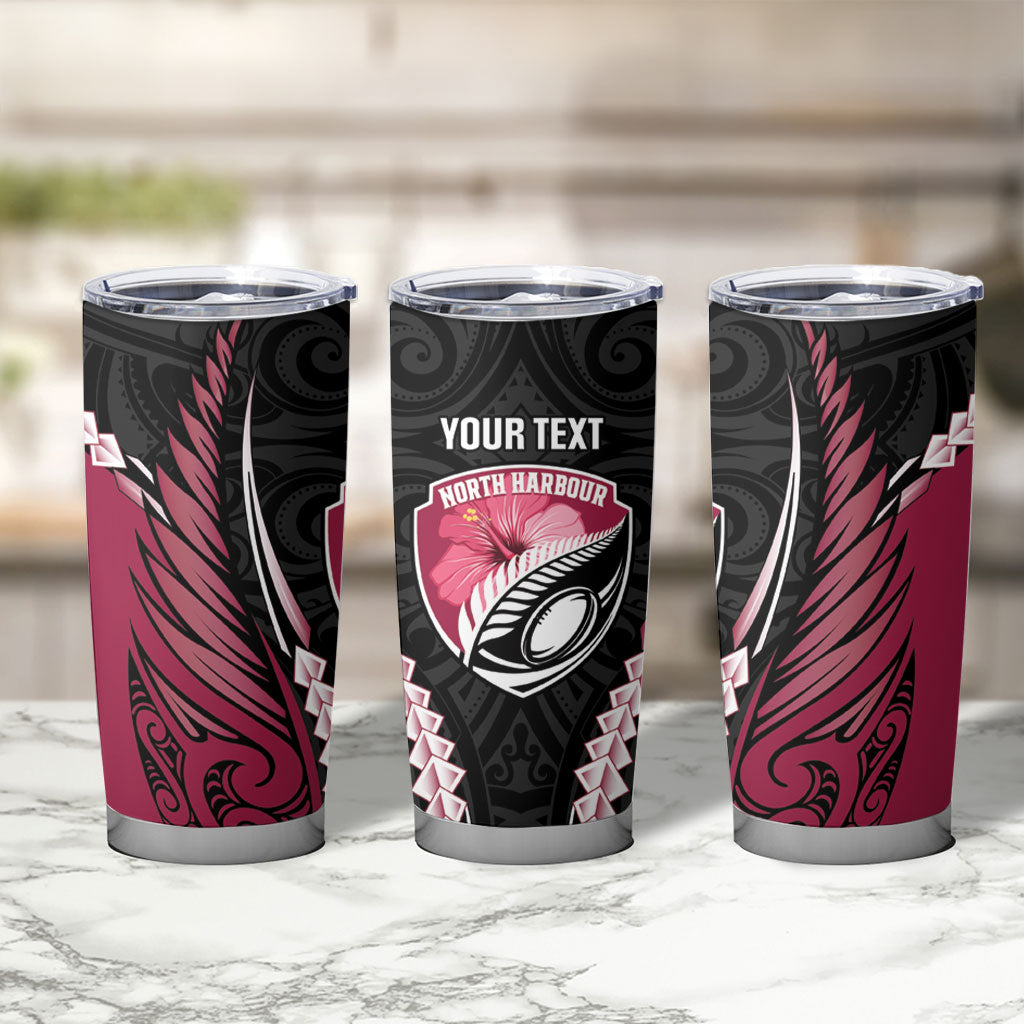 North Harbour 2026 Rugby Custom Tumbler Cup NZ Maori Silver Fern