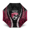 North Harbour 2026 Rugby Custom Umbrella NZ Maori Silver Fern