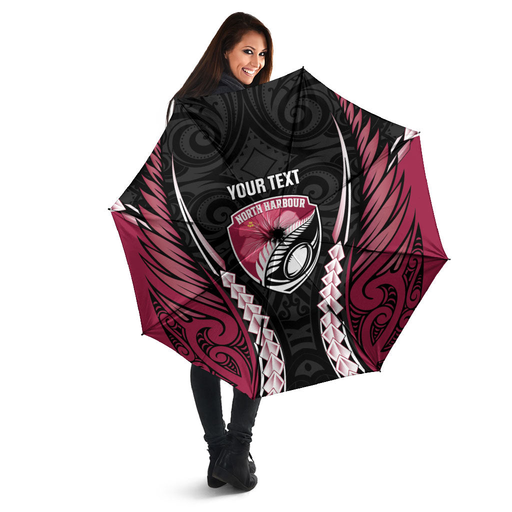 North Harbour 2026 Rugby Custom Umbrella NZ Maori Silver Fern