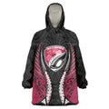 North Harbour 2026 Rugby Custom Wearable Blanket Hoodie NZ Maori Silver Fern