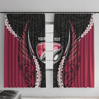 North Harbour 2026 Rugby Custom Window Curtain NZ Maori Silver Fern