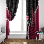 North Harbour 2026 Rugby Custom Window Curtain NZ Maori Silver Fern