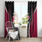 North Harbour 2026 Rugby Custom Window Curtain NZ Maori Silver Fern