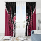 North Harbour 2026 Rugby Custom Window Curtain NZ Maori Silver Fern
