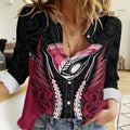 North Harbour 2026 Rugby Custom Women Casual Shirt NZ Maori Silver Fern