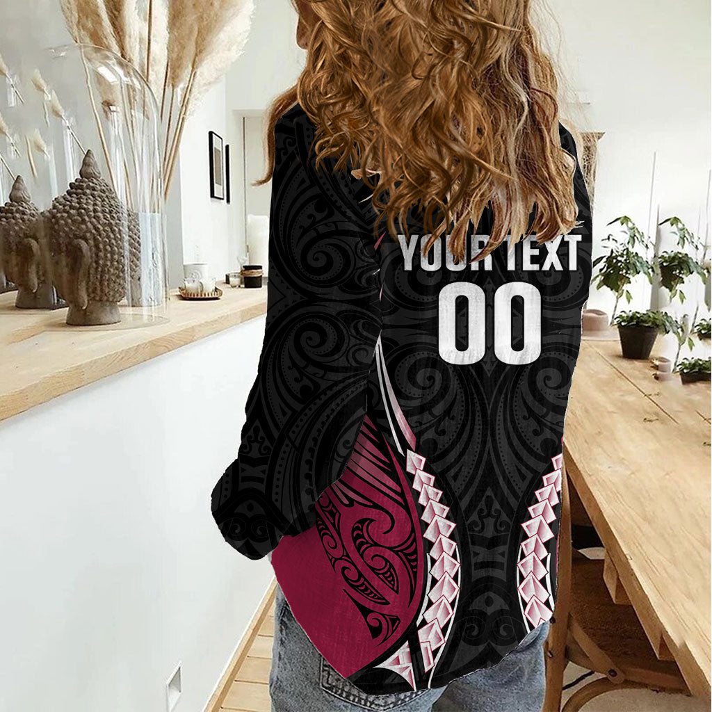North Harbour 2026 Rugby Custom Women Casual Shirt NZ Maori Silver Fern