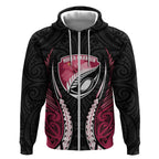 North Harbour 2026 Rugby Custom Zip Hoodie NZ Maori Silver Fern
