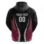 North Harbour 2026 Rugby Custom Zip Hoodie NZ Maori Silver Fern
