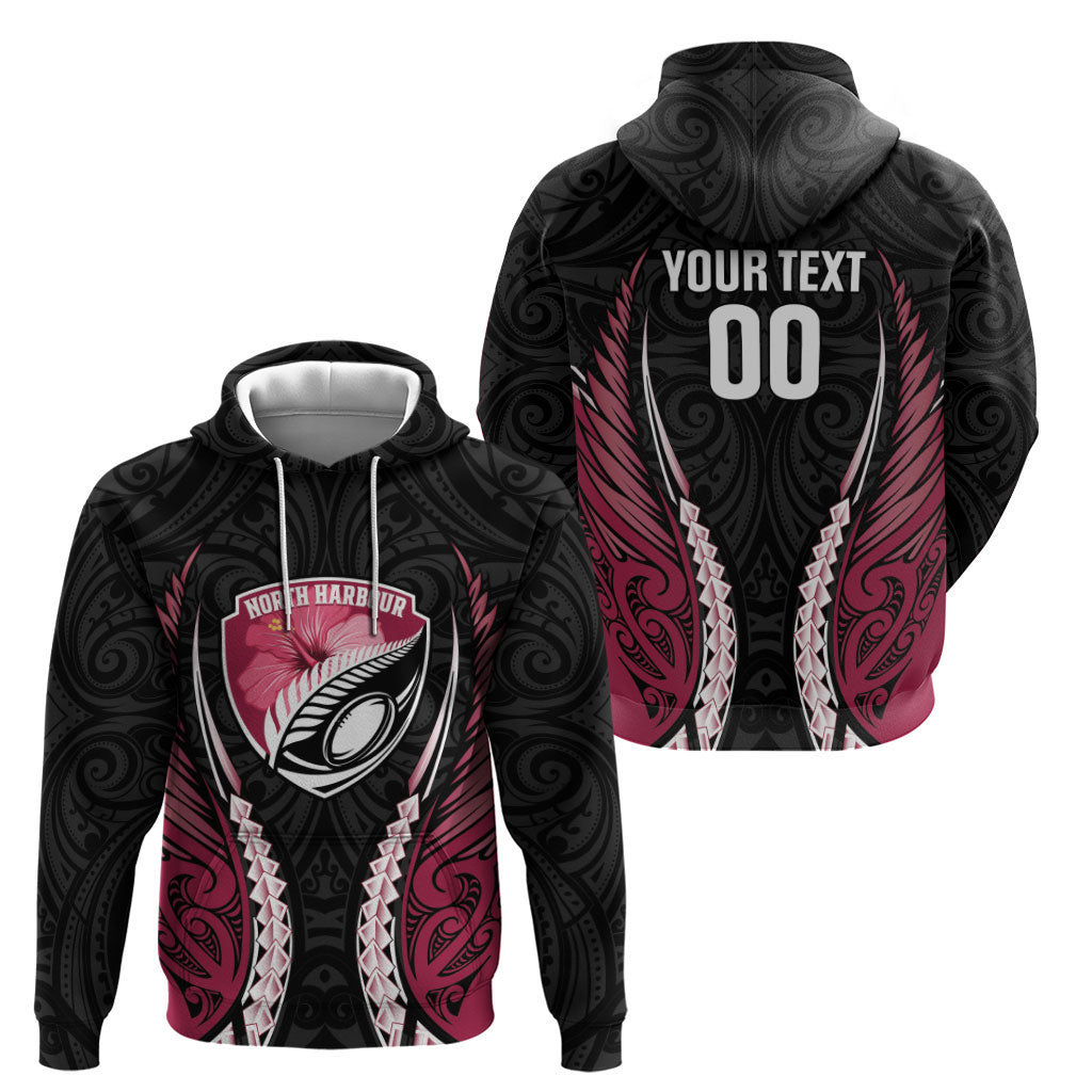 North Harbour 2026 Rugby Custom Zip Hoodie NZ Maori Silver Fern